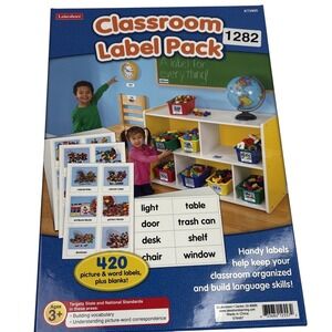 Lakeshore Classroom Label Pack 420 Mixed Labels/ Under 50 Missing